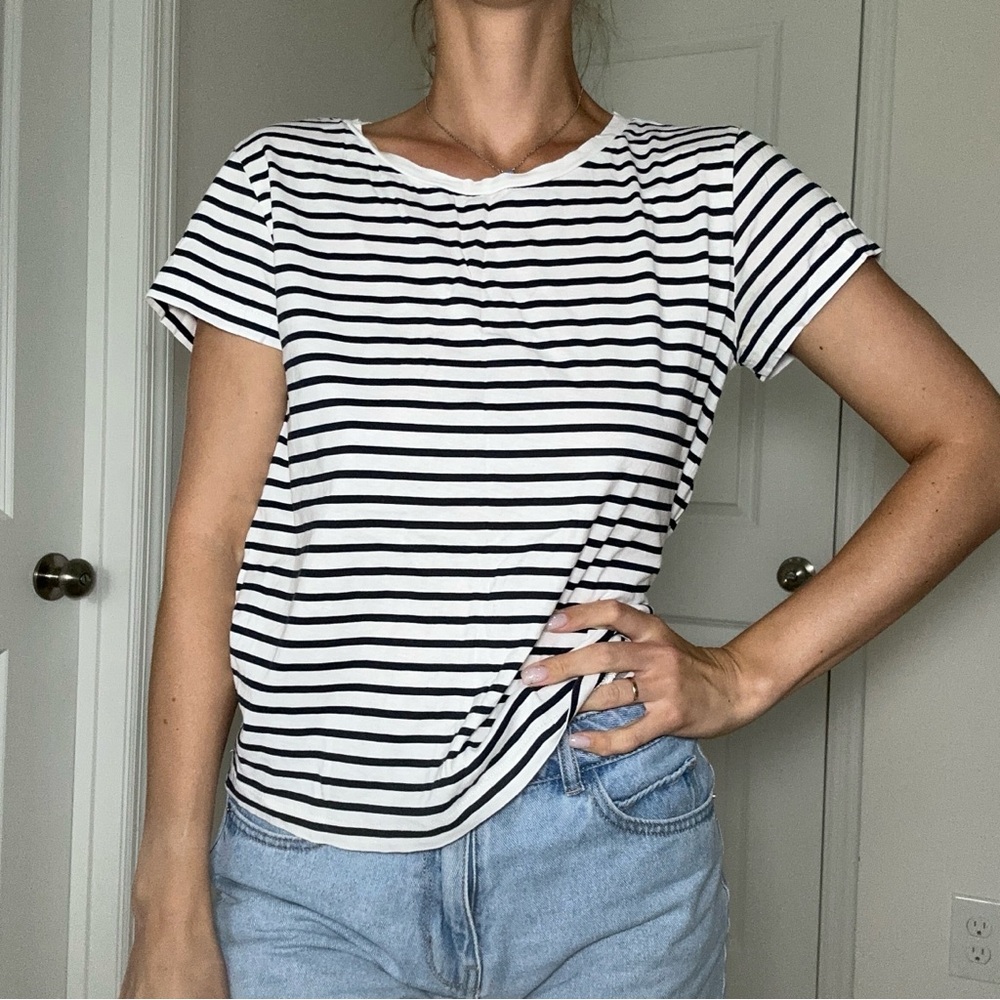 H&M top white and black size S